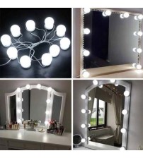 Hollywood Style Led Vanity Mirror Lights Kit with Pack Of 10 Light Bulbs for Makeup Dressing Table